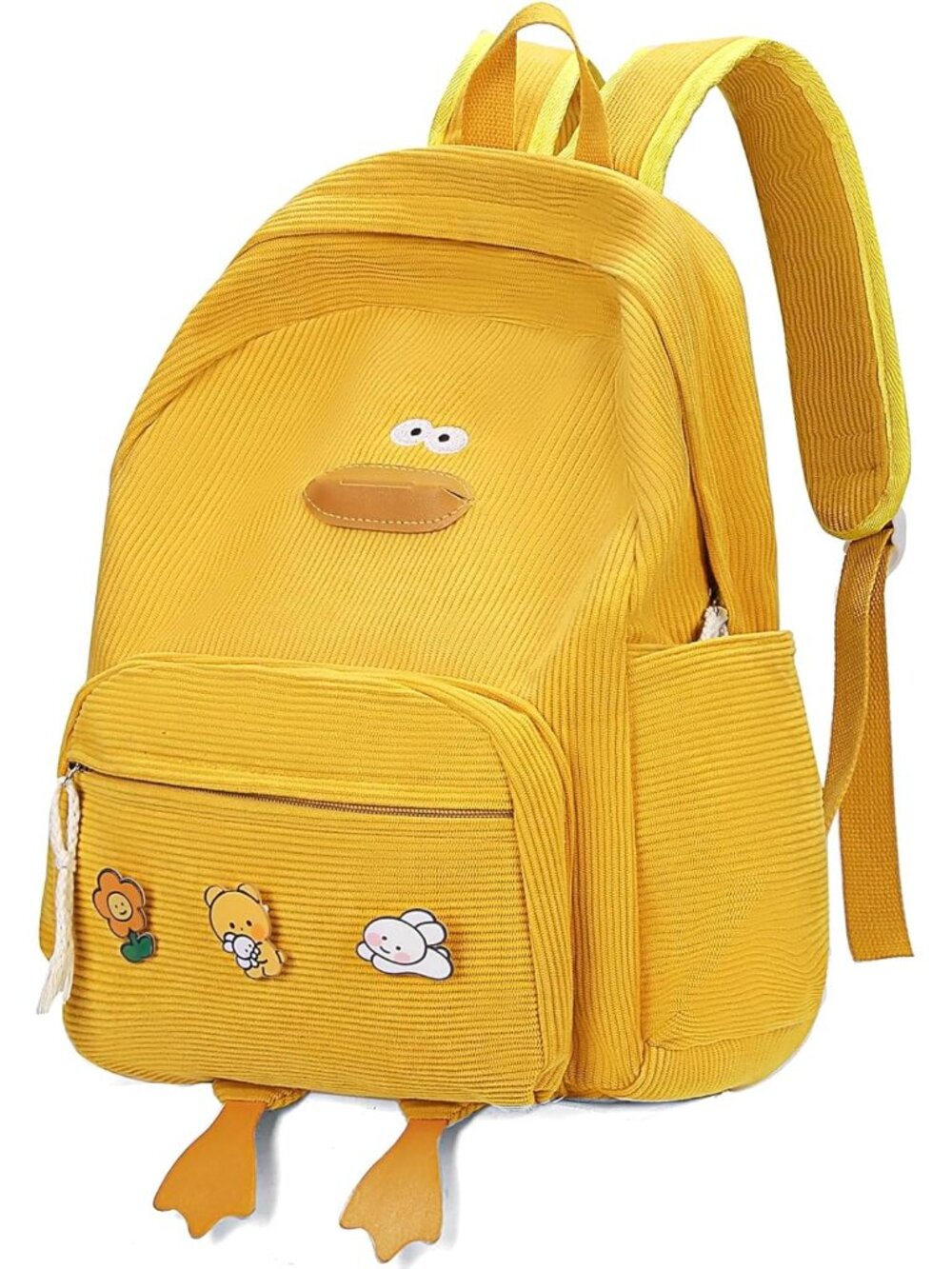Cute Dcuk Backpack For Teens Girls Women, Kawaii Funny Aesthetic Corduroy Bookba